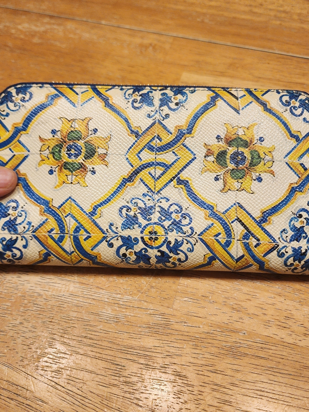 Dolce & Gabbana Yellow & Blue Printed Wallet - Picture 5 of 16